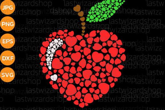 Download Red Apple Hearts Svg, Valentines Day - Art Collection