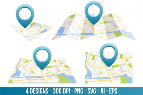 Download GPS Map Clipart Set. - Art Collection