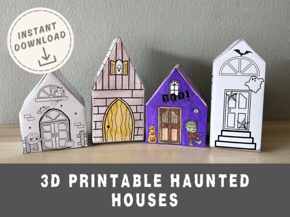 Download 3D Halloween Haunted House Paper Craft - Premium Bundle