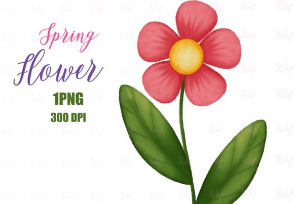 Download Watercolor Spring Red Flower Clipart. - Art Collection
