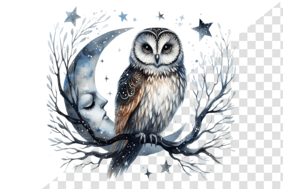 Download Nightwise Owl Watercolor Clipart - Art Collection