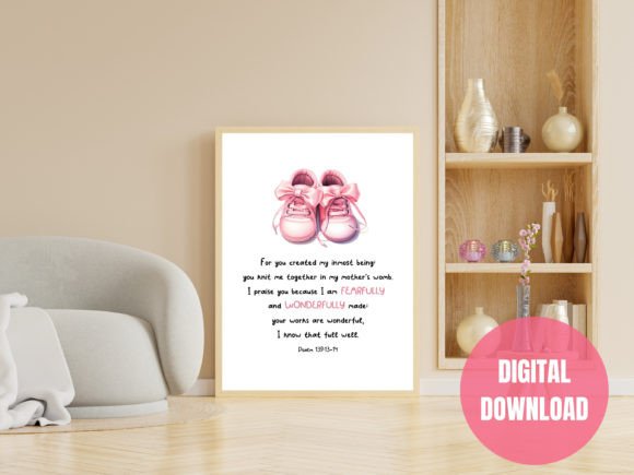 Download Bible Verse Wall Art Print for Baby Girl - Art Collection