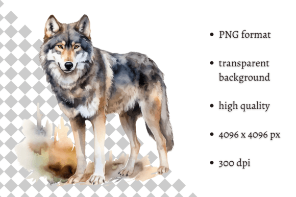 Download Watercolor Woodland Wolf PNG Clipart - Art Collection