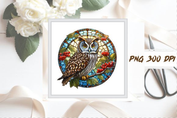 Download Stained Glass Owl Sublimation Clipart - Art Collection