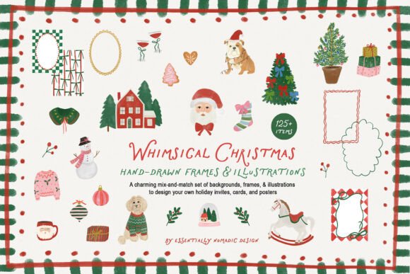 Download Watercolor Christmas Clipart &amp; Frames - Art Collection