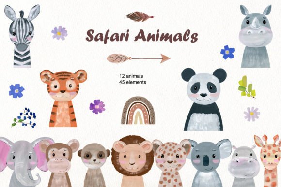 Download Boho Safari Clipart. - Art Collection