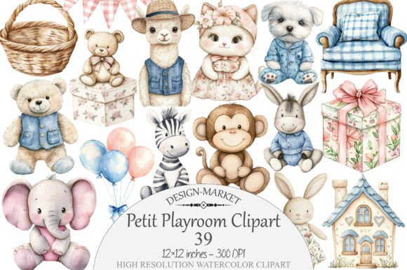 Download Watercolor Petit Playroom ClipartWaterco - Art Collection