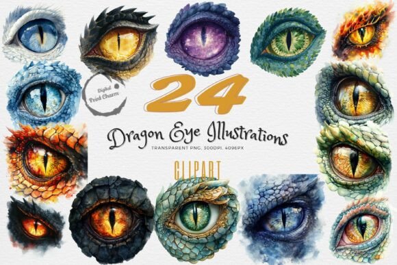 Download Must-Have Realistic Dragon Eye Cliparts - Art Collection