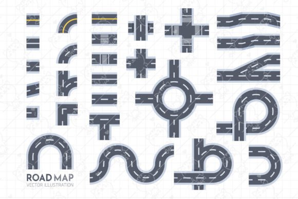 Download Road Map Clipart | Road Top View for Map - Art Collection