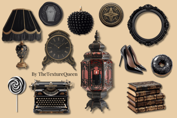 Download Goth Clipart Set Interior Decor Items - Art Collection