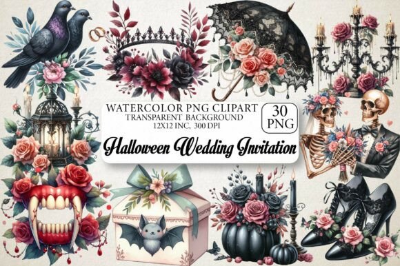 Download Halloween Wedding Invitation Clipart - Halloween Collection