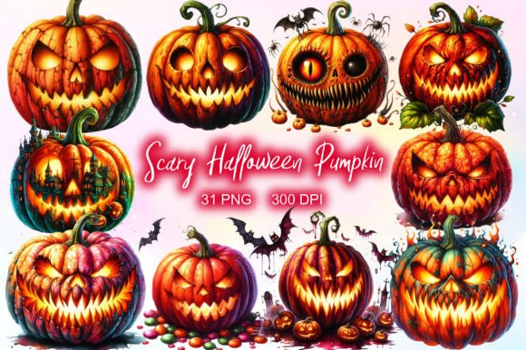 Download Scary Halloween Pumpkin Clipart - Halloween Collection
