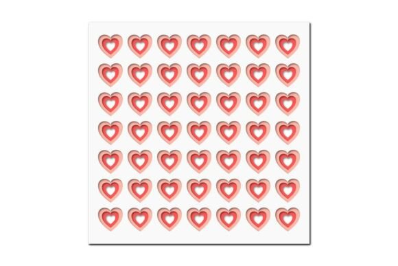 Download Layered Cutout Hearts Background Wallart - Art Collection