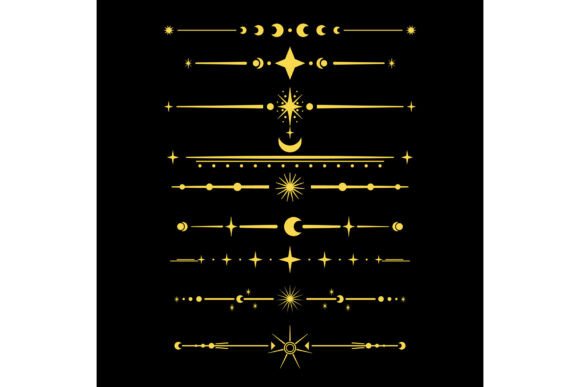 Download Celestial Divider Border Set Cartoon - Art Collection