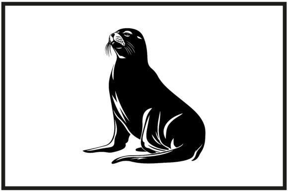 Download Sea Lion Silhouette Black White Clipart - Art Collection