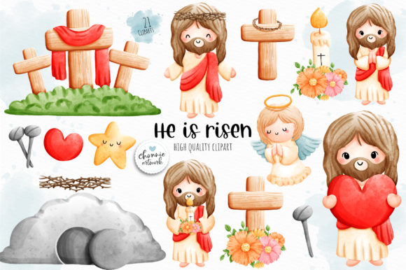 Download He is Risen Clipart, Jesus Clipart - Art Collection