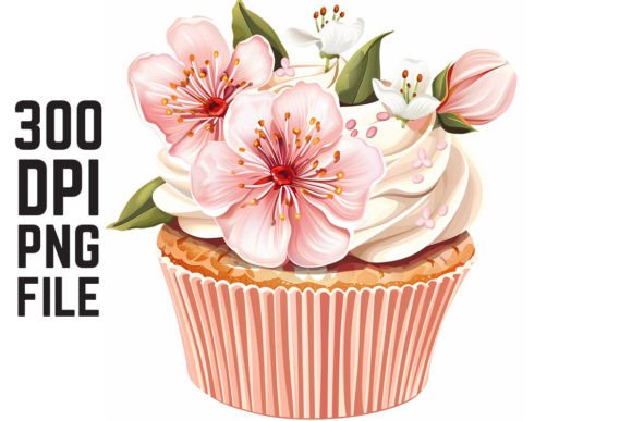 Download Spring Flowers Cupcake Clipart - Art Collection