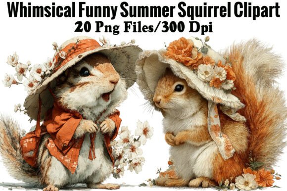 Download Whimsical Funny Summer Squirrel Clipart - Art Collection