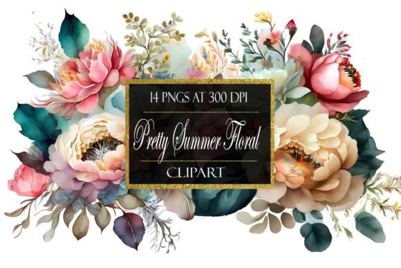 Download Pretty Summer Floral Clipart - Art Collection