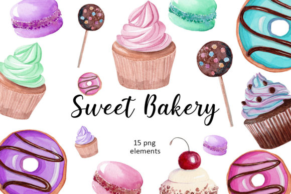 Download Watercolor Desserts Clipart - Art Collection