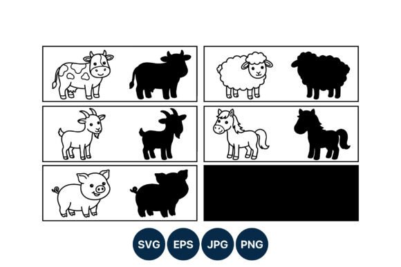 Download Farm Animal Line Art Cow Sheep Goat - Art Collection