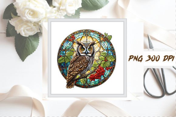 Download Stained Glass Owl Sublimation Clipart - Art Collection