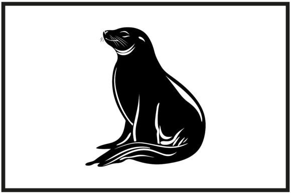 Download Sea Lion Silhouette Black White Clipart - Art Collection