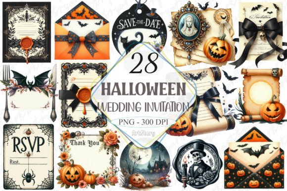 Download Halloween Wedding Invitation Clipart - Halloween Collection