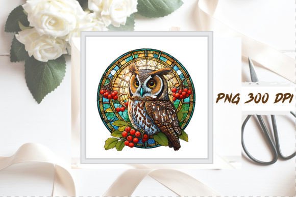 Download Stained Glass Owl Sublimation Clipart - Art Collection