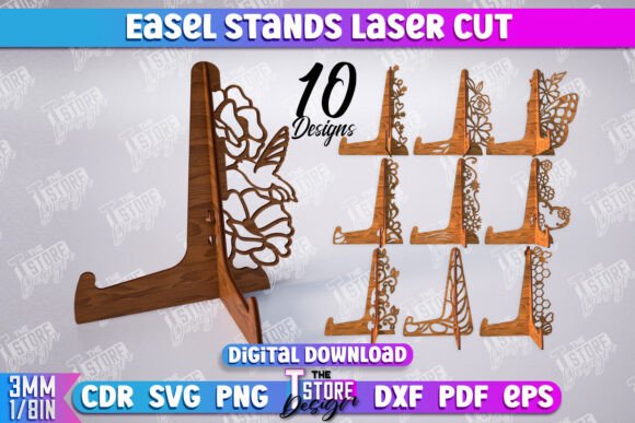 Download Easel Stands Bundle | Art Plate | CNC - Art Collection