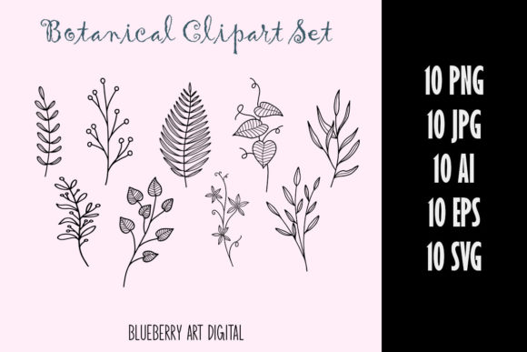 Download Foliage Botanical Clipart Bundle - Art Collection