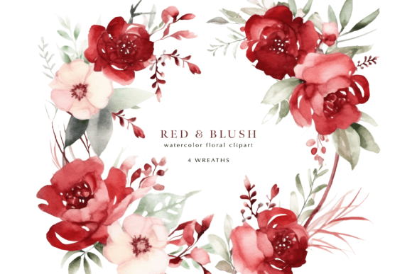 Download Watercolor Floral Wreath Clipart - Art Collection
