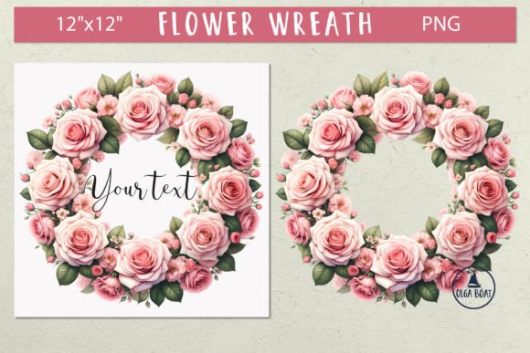 Download Pink Roses Png Floral Wreath Clipart - Art Collection