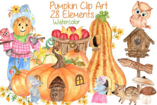 Download Watercolor Pumpkin Clipart, Squash Clipart, Thanksgiving Clipart, Invitation Clipart,Harvest Clipart, Autumn Vegetables - Art Collection
