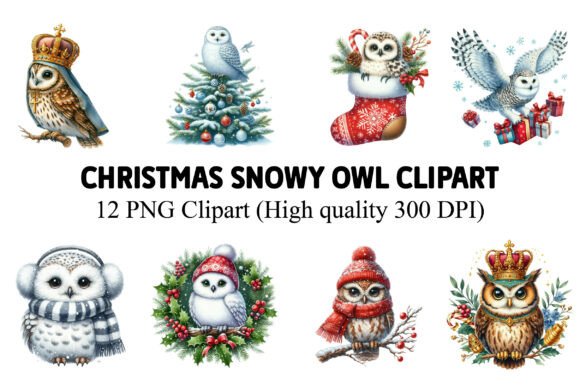 Download Christmas Snowy Owl Clipart - Art Collection