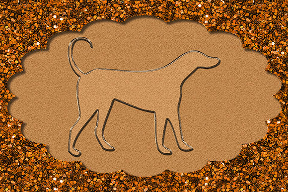 Download Dog Pet Animal Line Art Monogram Frame - Art Collection