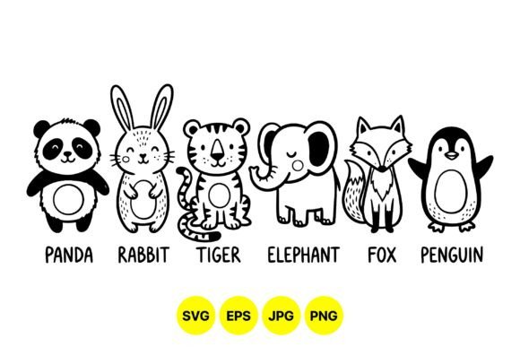 Download Cute Animal Line Art Collection - Art Collection