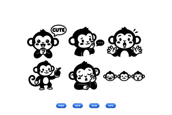 Download Cute Monkey Emoji Clipart - Art Collection