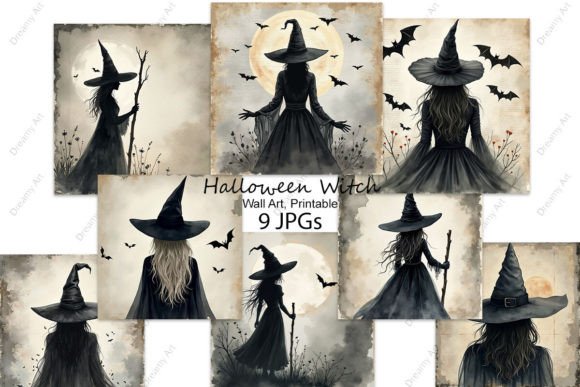 Download Halloween Witch Wall Art, Printable - Halloween Collection