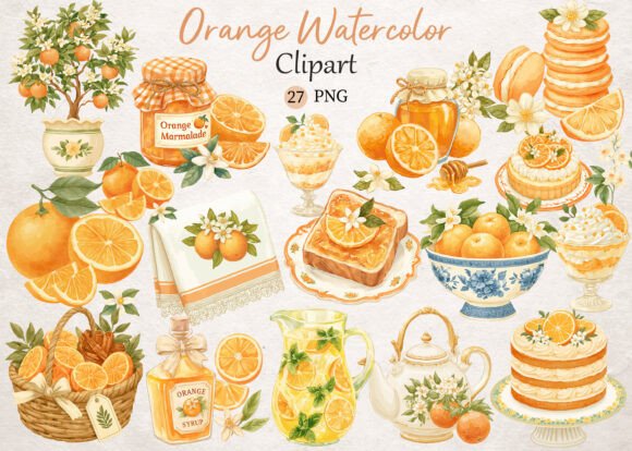 Download Orange Watercolor Clipart - Art Collection