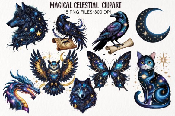 Download Magical Celestial PNG Clipart Bundle - Art Collection
