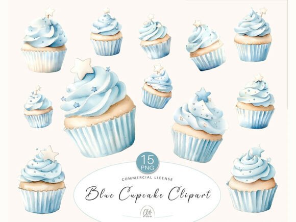 Download Blue Cupcake Clipart - Art Collection