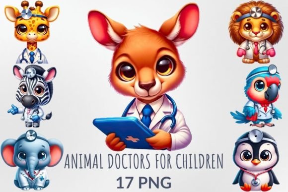Download Cute Animal Doctors for Children Clipart - Art Collection