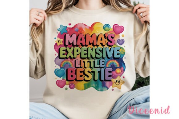 Download Mama's Bestie Rainbow Design PNG Clipart - Art Collection