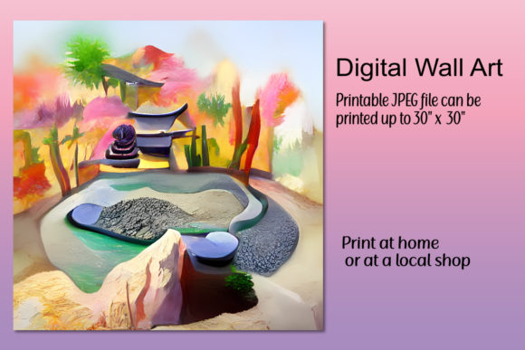 Download Watercolor Abstract Zen Digital Wall Art - Art Collection