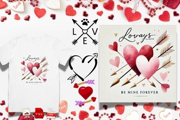Download Valentine's Day Png,Hearts and Arrows - Art Collection
