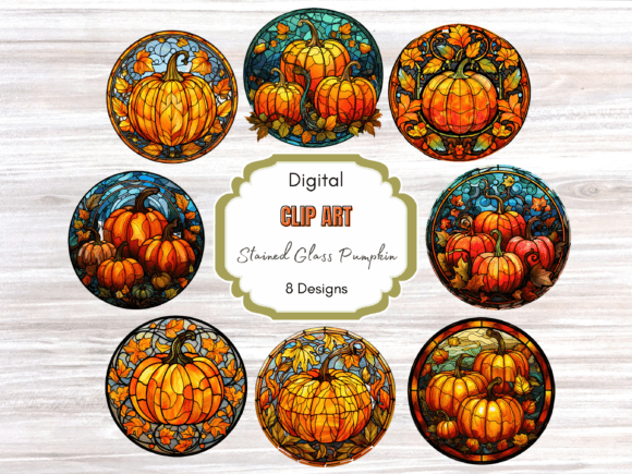 Download Stained Glass Pumpkin Clip Art - Art Collection