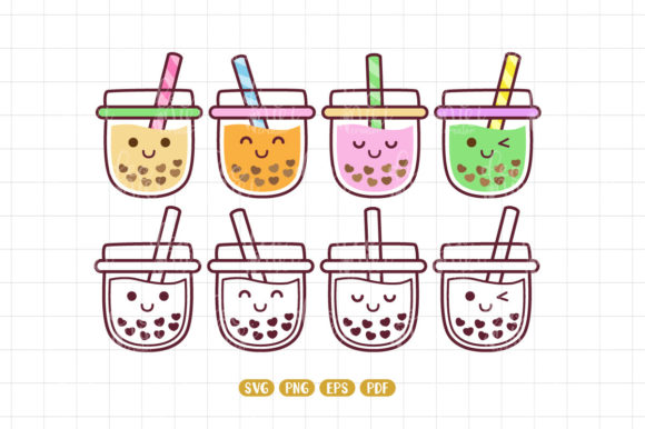 Download Bubble Tea Collection, Boba Tea Clipart - Art Collection