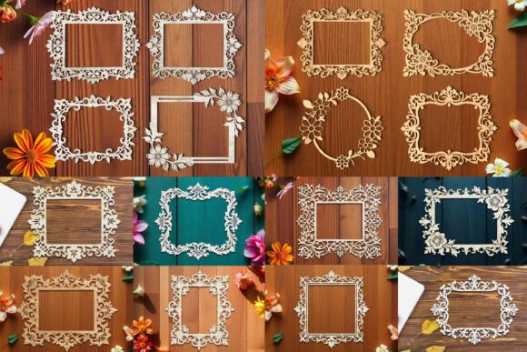 Download Floral Photo Frame Laser Cut SVG Bundle - Photo Collection
