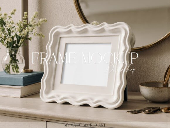 Download White Wavy Photo Frame Mockup - Photo Collection